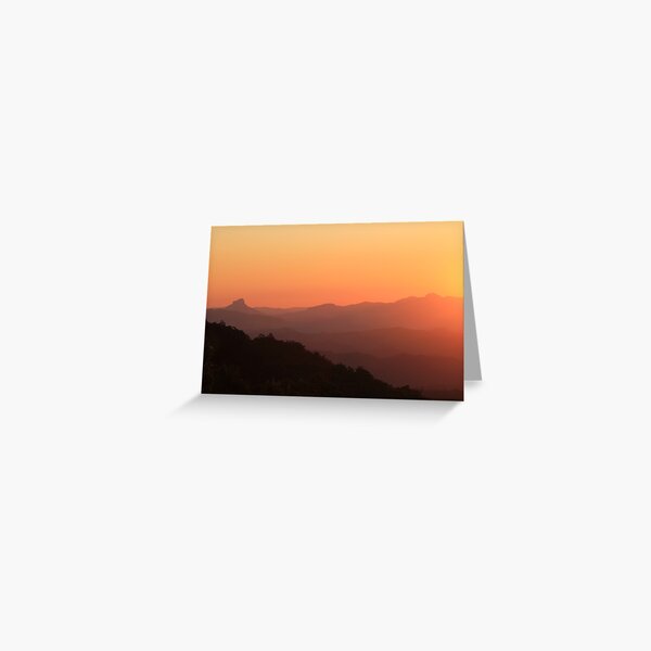 There's nothing like a mountain sunset Greeting Card