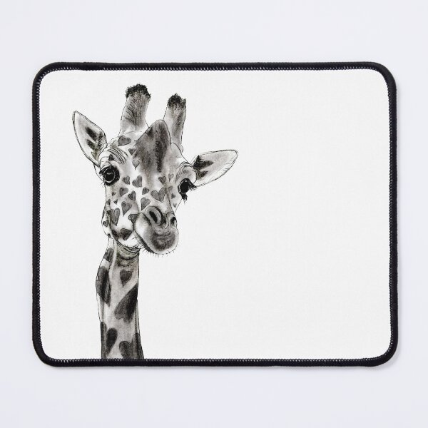 Item preview, Giraffe neck, front view, heart-shaped spots designed and sold by SylvieG18.