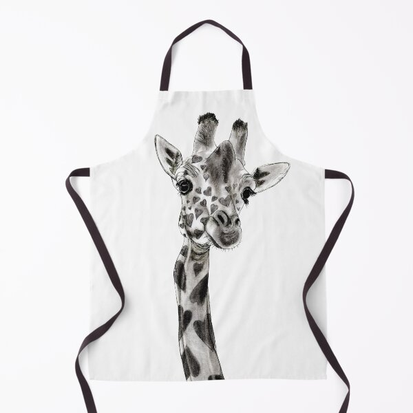 Item preview, Giraffe neck, front view, heart-shaped spots designed and sold by SylvieG18.