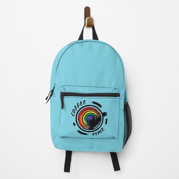 Item preview, Coffee With Rainbow Inside, coffee cup on blue, gift for coffee lovers designed and sold by Dotsby.