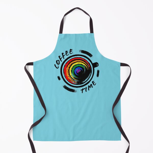 Item preview, Coffee With Rainbow Inside, coffee cup on blue, gift for coffee lovers designed and sold by Dotsby.
