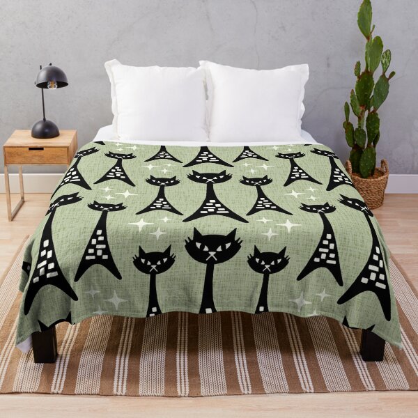 Retro Cat Bedding for Sale | Redbubble