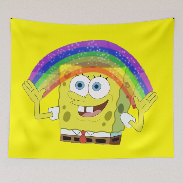 Item preview, Spongebob Rainbow meme designed and sold by MEMEZZONE.