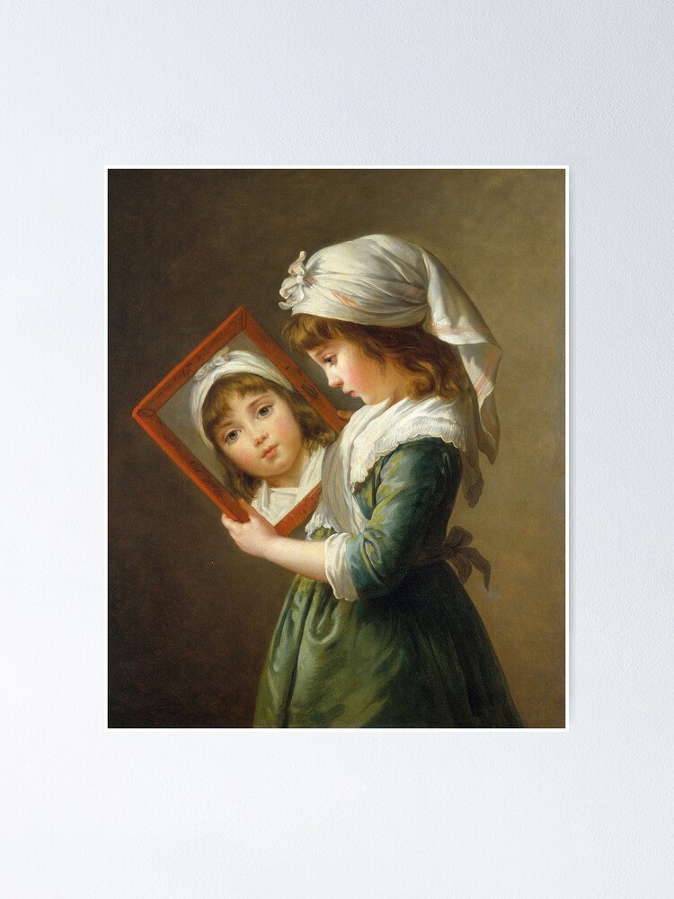 Póster «Niña mirando en un espejo por Élisabeth Louise Vigée Le Brun