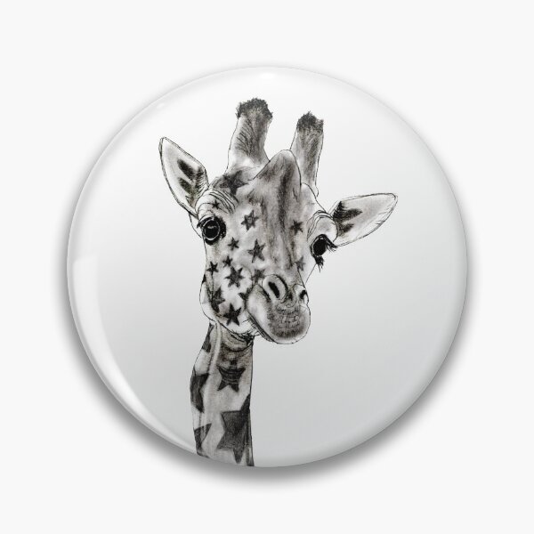 Item preview, Giraffe neck, front view, star-shaped spots designed and sold by SylvieG18.