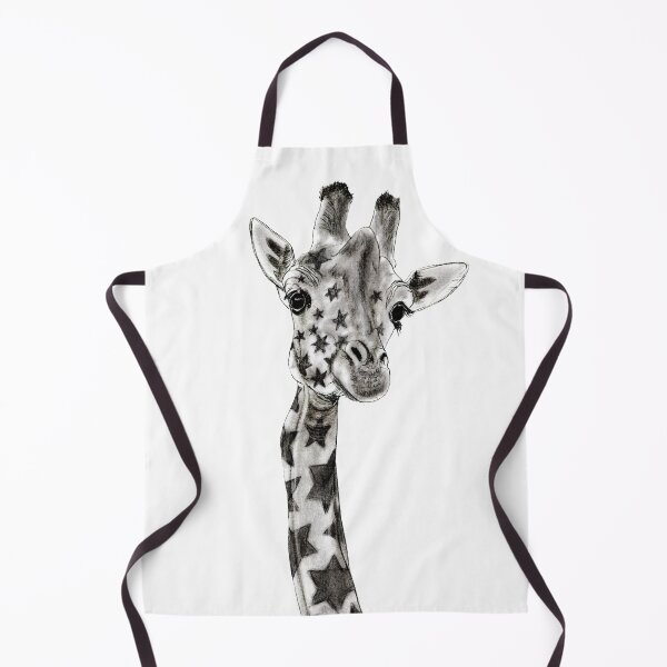 Item preview, Giraffe neck, front view, star-shaped spots designed and sold by SylvieG18.