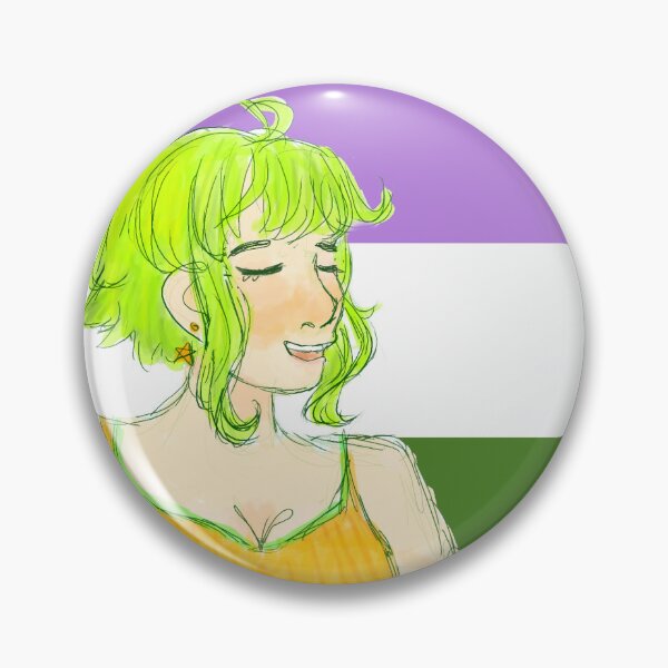 Item preview, VOCALOID Megpoid Gumi Genderqueer Flag  designed and sold by Holli Anderson.