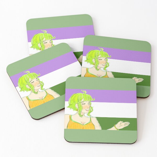 Item preview, VOCALOID Megpoid Gumi Genderqueer Flag  designed and sold by Holli Anderson.