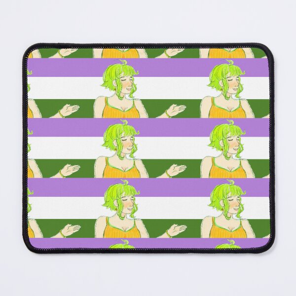 Item preview, VOCALOID Megpoid Gumi Genderqueer Flag  designed and sold by Holli Anderson.