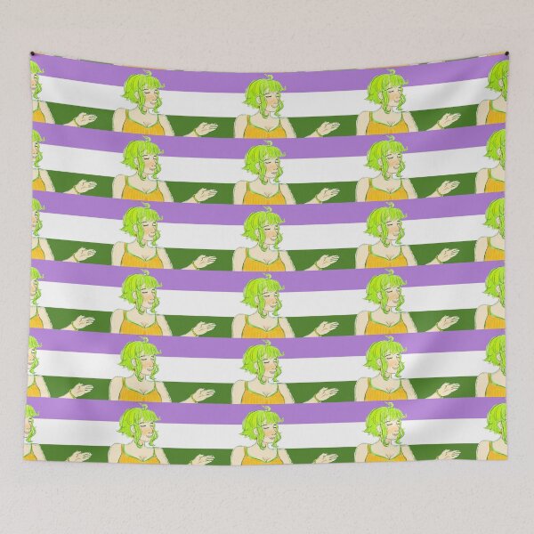 Item preview, VOCALOID Megpoid Gumi Genderqueer Flag  designed and sold by Holli Anderson.