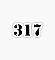 317 Area Code Sticker