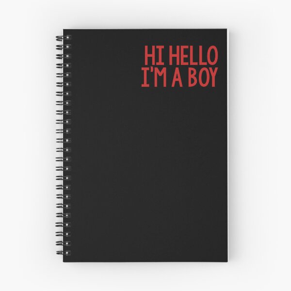 Item preview, Hi Hello, I'm a Boy - red on black designed and sold by Skyler Orion X.