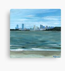 Boston from Georges Island Canvas Print