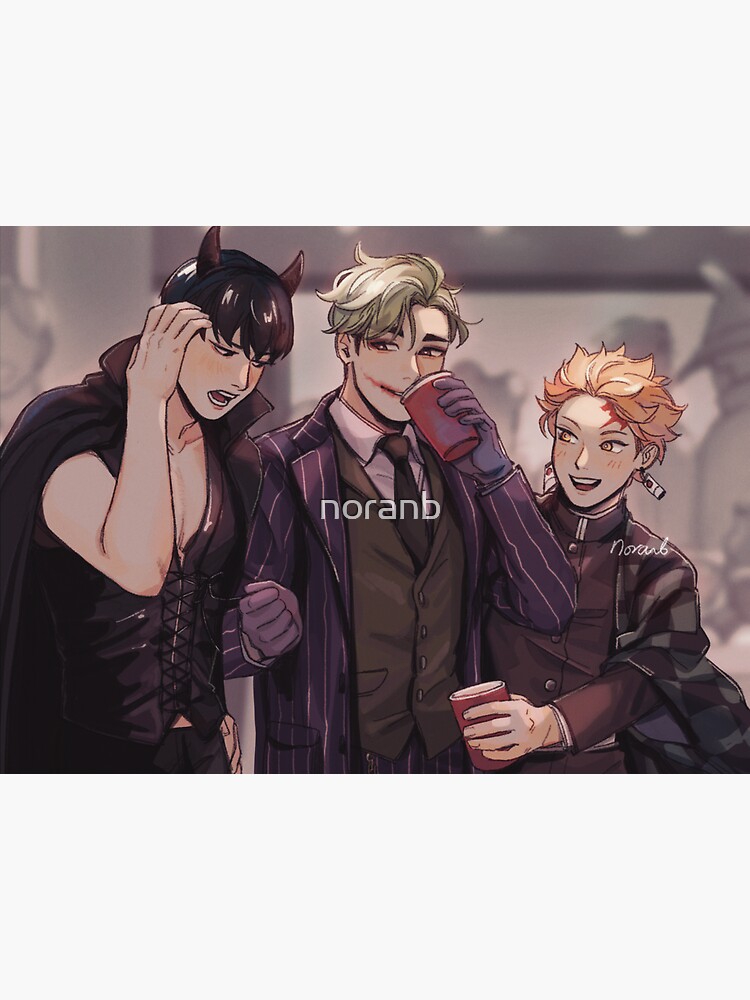Thumbnail 3 of 3, Sticker, [atsukagehina] halloween! designed and sold by noranb.