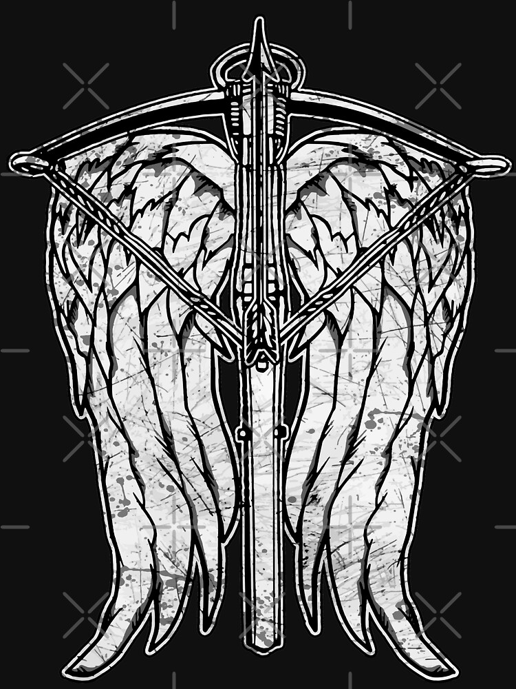 "Angel Wings and Crossbow (Dirty)" Tshirt by createdezign Redbubble