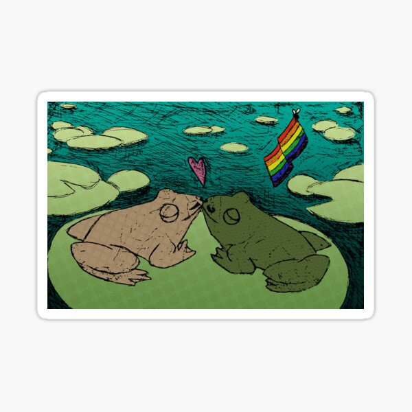 Gay Frogs Sticker For Sale By Smileymaste Redbubble