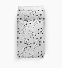 Baby's Breath Flower Pattern - White Duvet Cover