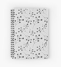 Baby's Breath Flower Pattern - White Spiral Notebook