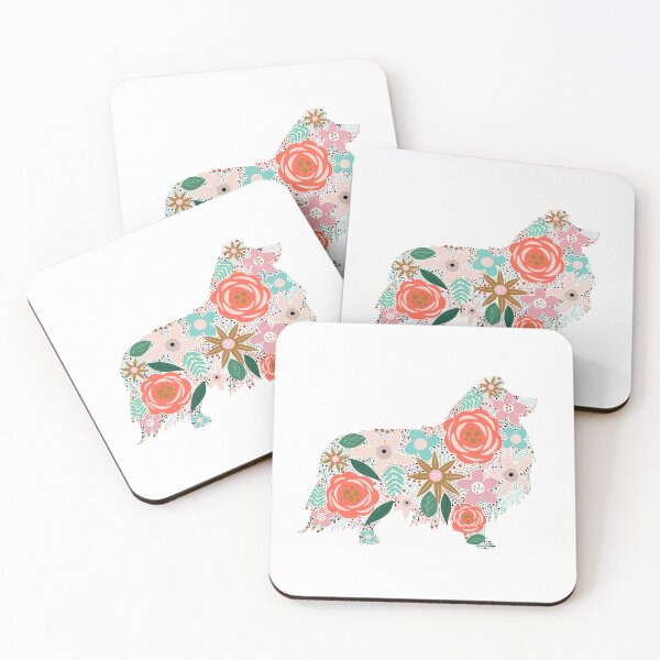 Item preview, Copy of Sheltie Floral Silhouette designed and sold by Nicolestes.