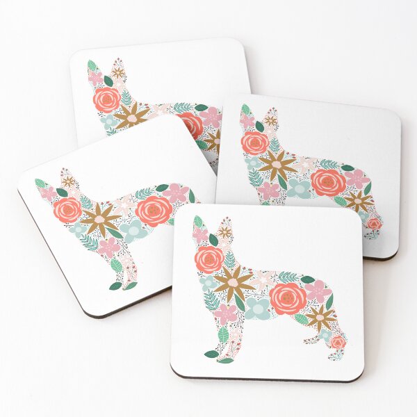 Item preview, German Shepherd Floral Silhouette designed and sold by Nicolestes.