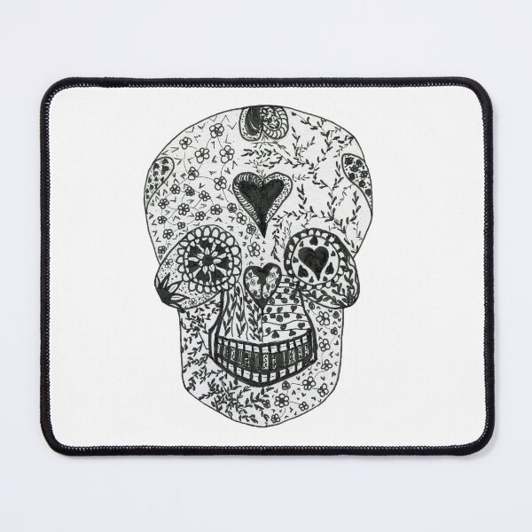 Item preview, Fantasy, skull, black, white, decorative, drawing, felt-tip pens, Bebicervin designed and sold by BebiCervin.