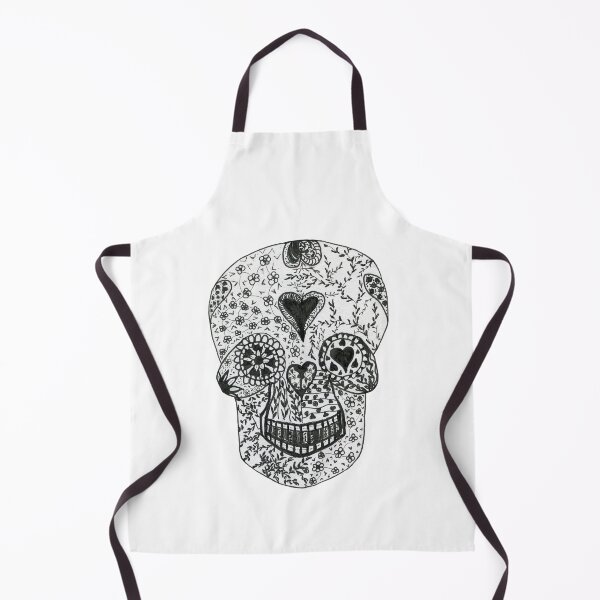 Item preview, Fantasy, skull, black, white, decorative, drawing, felt-tip pens, Bebicervin designed and sold by BebiCervin.