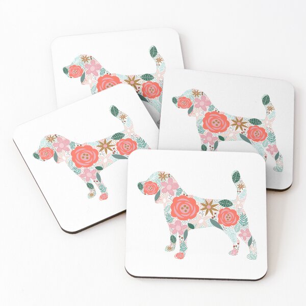Item preview, Beagle Floral Silhouette designed and sold by Nicolestes.