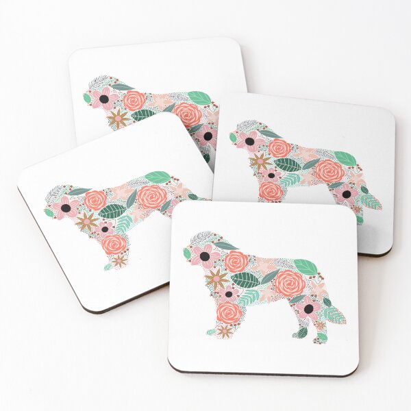 Item preview, Saint Bernard Floral Silhouette designed and sold by Nicolestes.