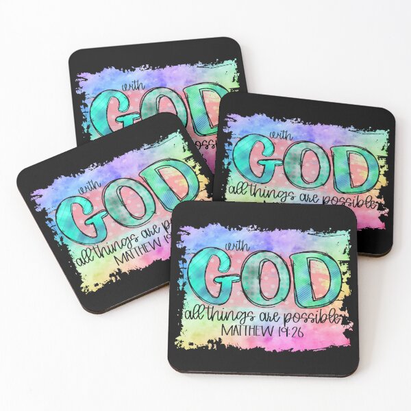 Item preview, Bible Verse, Matthew 19:26, With God All Things Are Possible designed and sold by PrintedKat.