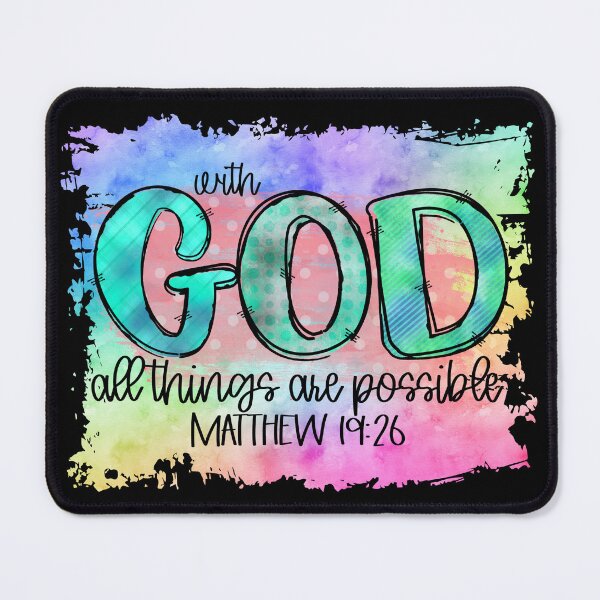 Item preview, Bible Verse, Matthew 19:26, With God All Things Are Possible designed and sold by PrintedKat.