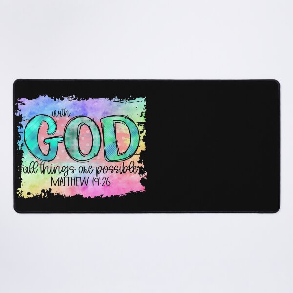 Item preview, Bible Verse, Matthew 19:26, With God All Things Are Possible designed and sold by PrintedKat.