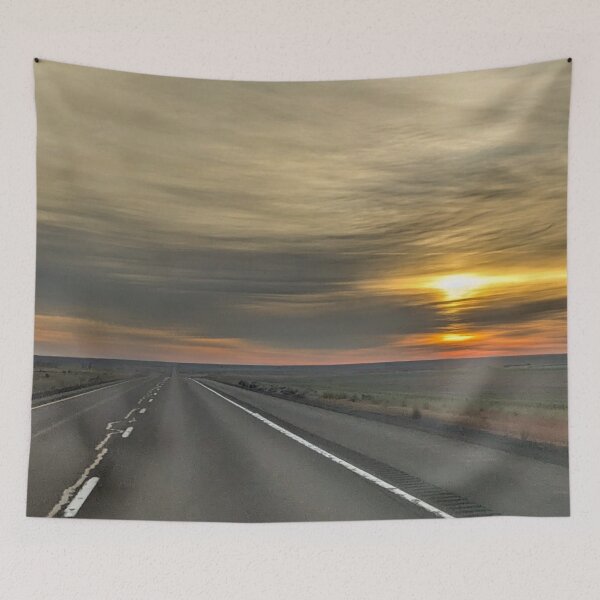 Item preview, Sunrise On The Highway in the Desert designed and sold by RoguePixel.