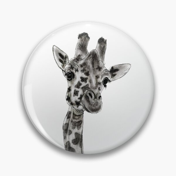 Item preview, Giraffe neck, front view, butterfly-shaped spots designed and sold by SylvieG18.