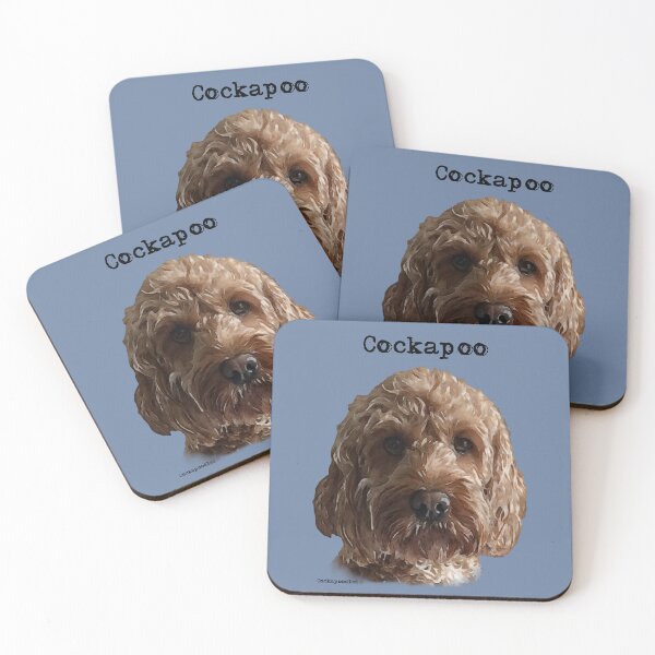 Artikelvorschau, Rotes Cockapoo / Gekritzel-Hundeporträt entworfen und verkauft von Happy Dog Doodles.
