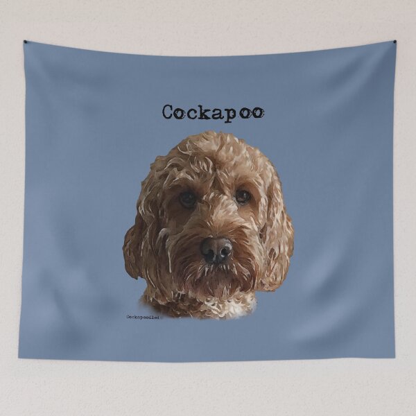Artikelvorschau, Rotes Cockapoo / Gekritzel-Hundeporträt entworfen und verkauft von Happy Dog Doodles.