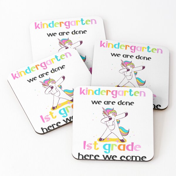Item preview, funny kindergarten we are done 1st grade here we come, Unicorn for Girls Graduate designed and sold by KHELISTORE.