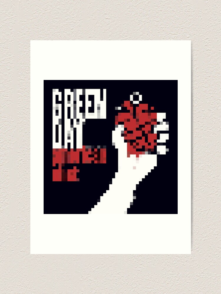 "Green Day American Idiot Album Cover Pixelated" Art Print for Sale by PixelMe2 Redbubble
