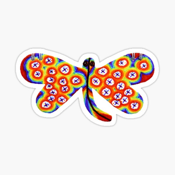 Rainbow Butterfly Sticker
