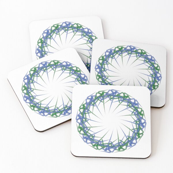 Item preview, Blue and green wheel, abstract art designed and sold by Meo Design.