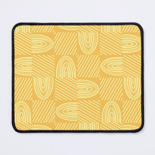 Item preview, Modern Yellow Stripes and Arcs Tile Pattern designed and sold by Julie Erin Designs.
