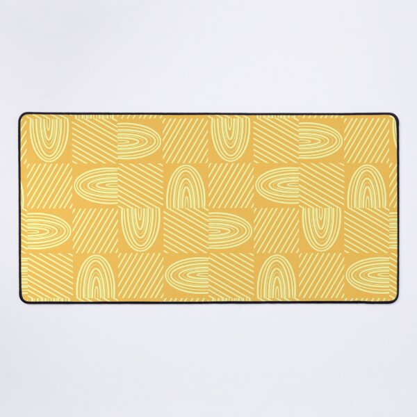 Item preview, Modern Yellow Stripes and Arcs Tile Pattern designed and sold by Julie Erin Designs.