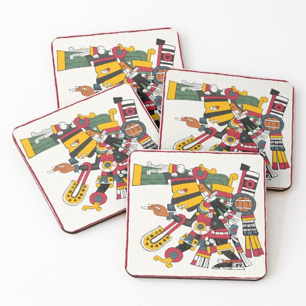 Item preview, Tezcatlipoca - Aztec Borgia Coaster designed and sold by Aztectees.