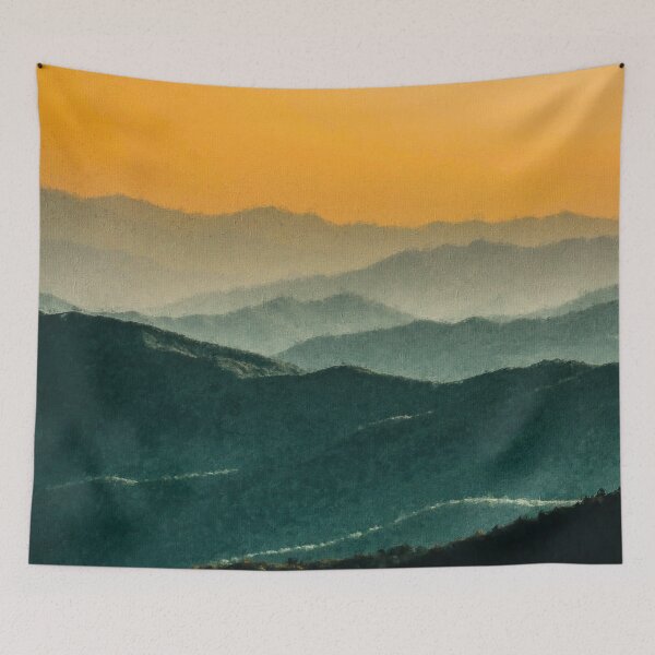 Item preview, Great Smoky Mountains National Park, Smoky Mountain Pastel Sunset, Smoky Mountains Tennessee Aesthetic, Great Smoky Mountains National Park Landscape designed and sold by Trendymotion.