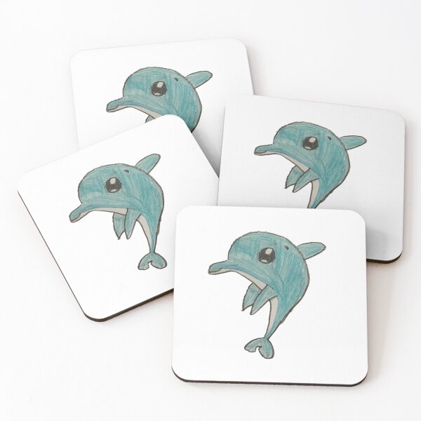 Item preview, Dolphin - Cute Cartoon Kid Drawing designed and sold by LexiesDoodle.