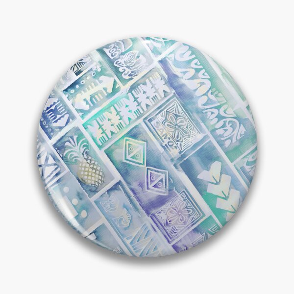 Item preview, Samoan Village Tapa Watercolor Block Print 3008  designed and sold by sunnthreads.