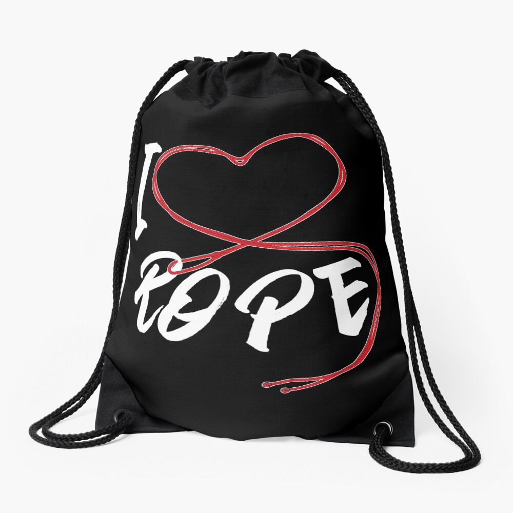 I Heart Rope - I Love Rope Bondage Drawstring Bag