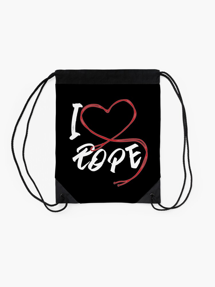 Alternate view of I Heart Rope - I Love Rope Bondage Drawstring Bag