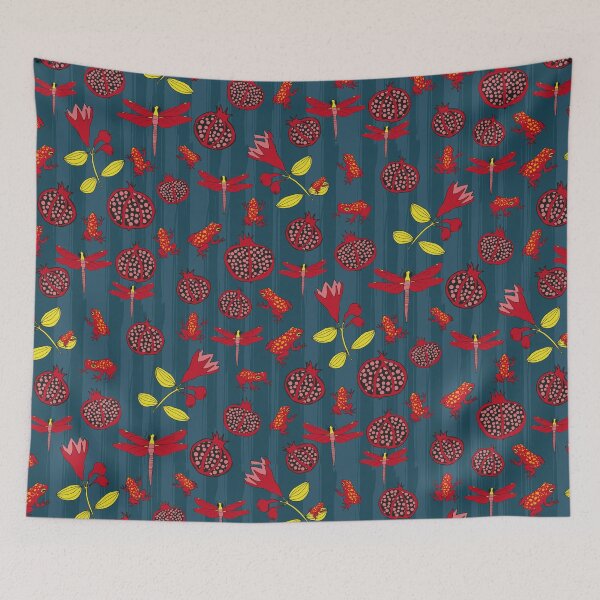 Item preview, Pomegranates, frogs and dragonflies designed and sold by kobyakov.