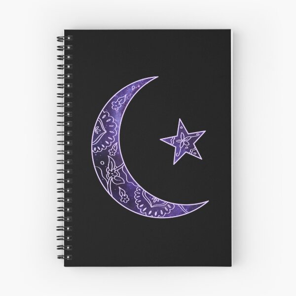Item preview, Mandala crescent moon and star space pattern designed and sold by LukjanovArt.