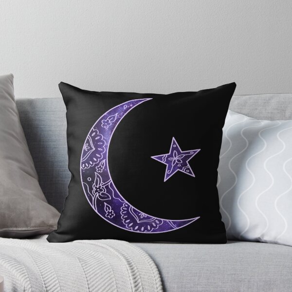 Item preview, Mandala crescent moon and star space pattern designed and sold by LukjanovArt.